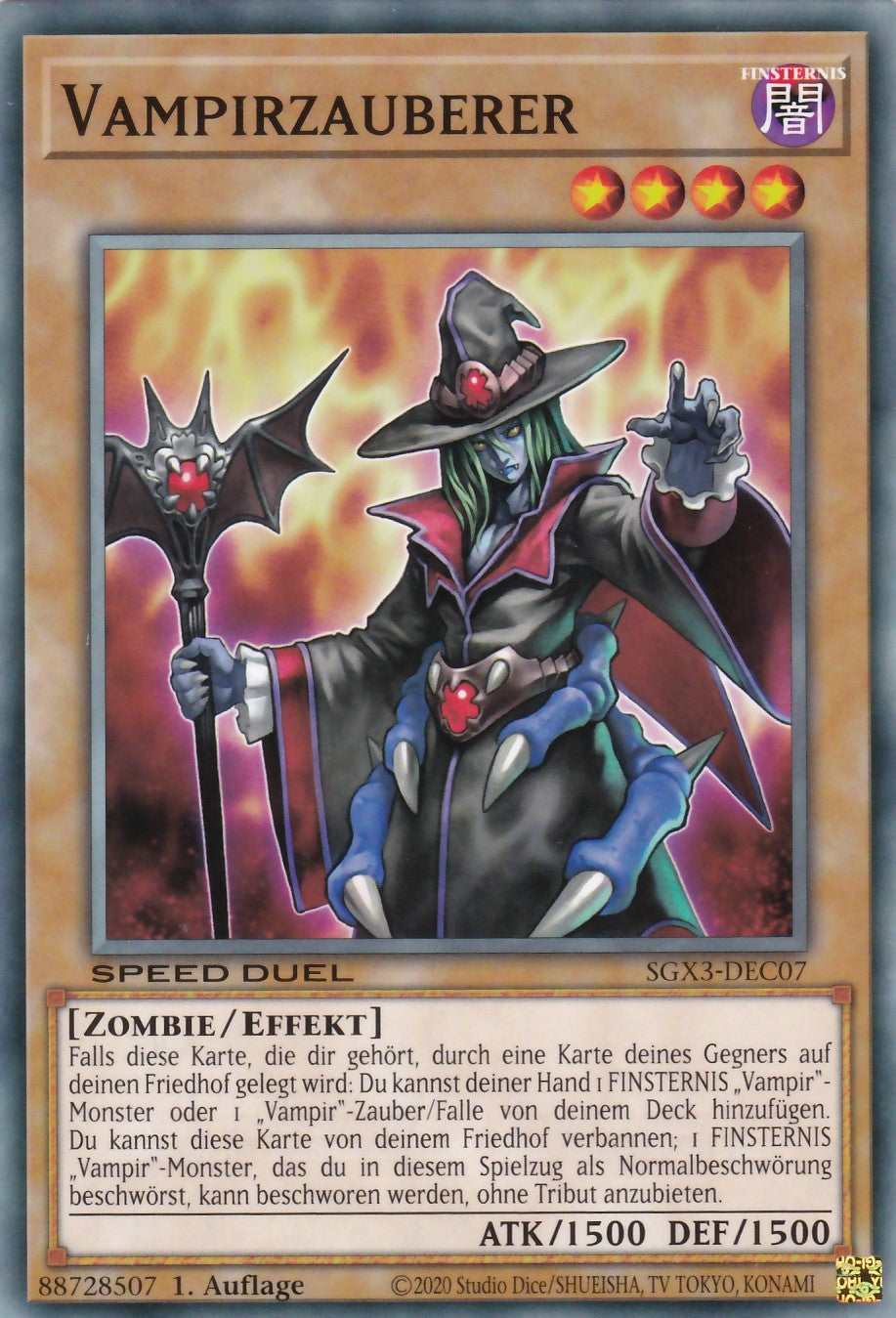 Vampirzauberer - SGX3-DEC07 - Common - 1. Auflage - Deutsch - Speed Duel GX: Duelists of Shadows