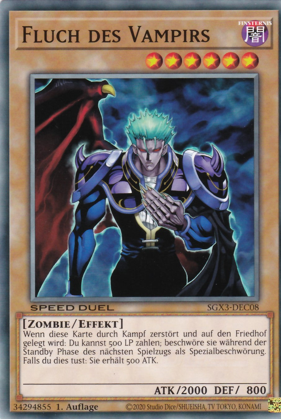 Fluch des Vampirs - SGX3-DEC08 - Common - 1. Auflage - Deutsch - Speed Duel GX: Duelists of Shadows