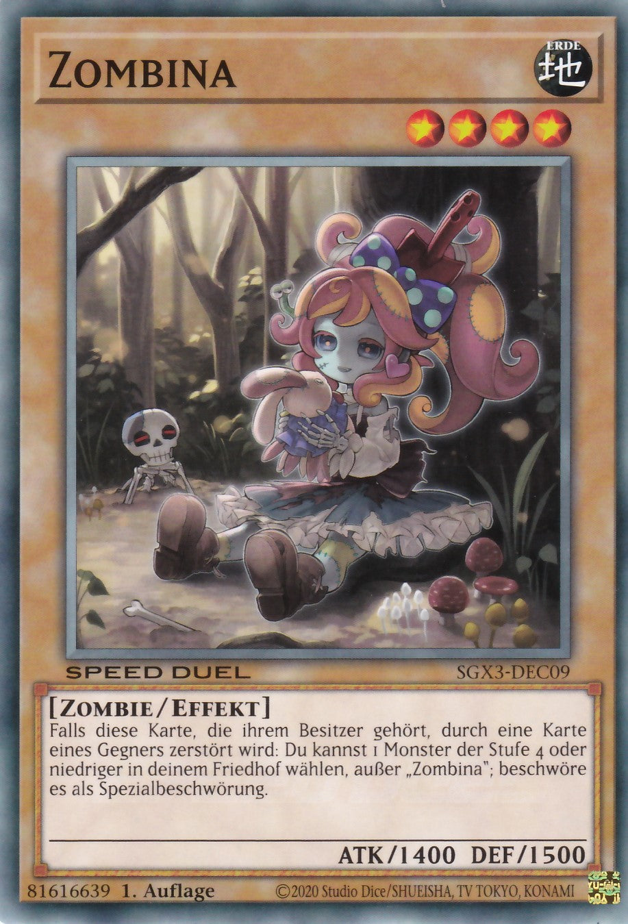 Zombina - SGX3-DEC09 - Common - 1. Auflage - Deutsch - Speed Duel GX: Duelists of Shadows