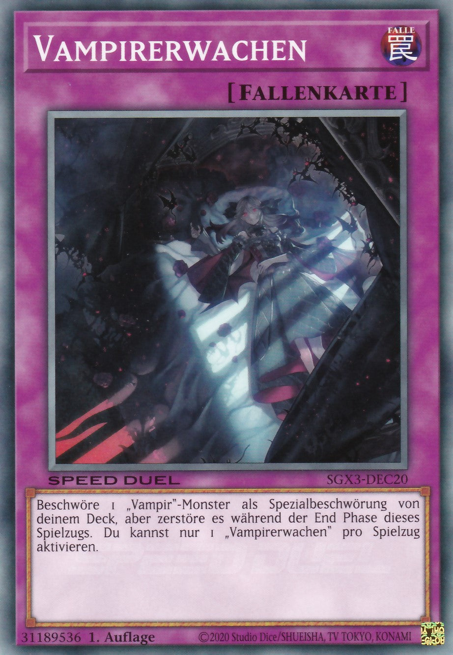 Vampirerwachen - SGX3-DEC20 - Common - 1. Auflage - Deutsch - Speed Duel GX: Duelists of Shadows