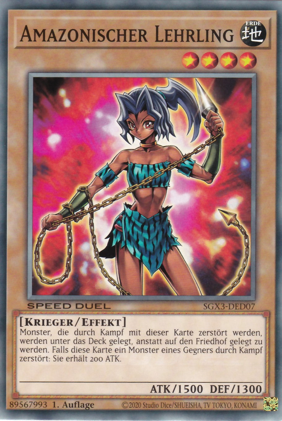 Amazonischer Lehrling - SGX3-DED07 - Common - 1. Auflage - Deutsch - Speed Duel GX: Duelists of Shadows