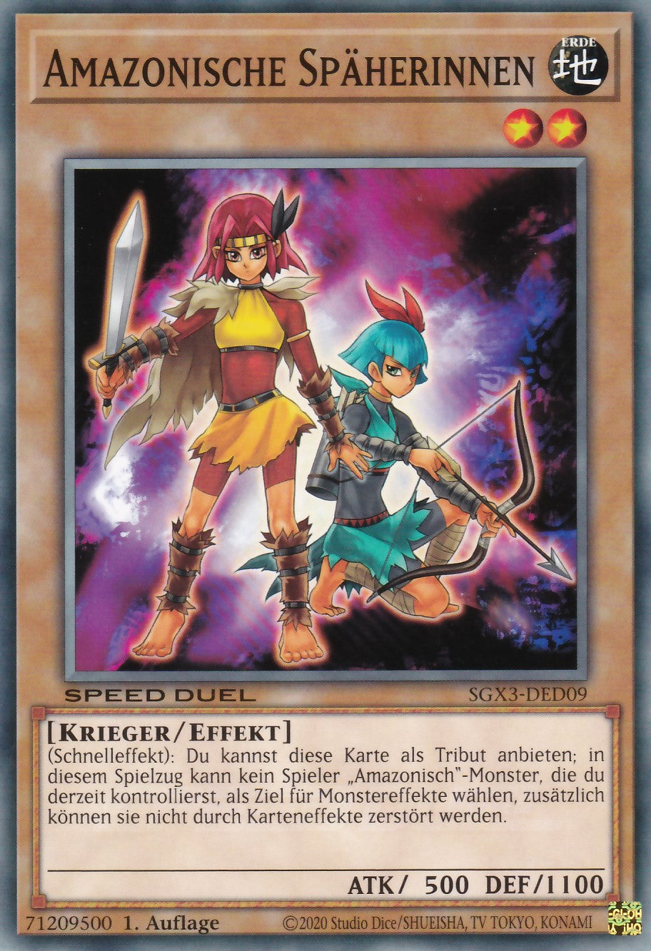 Amazonische Späherinnen - SGX3-DED09 - Common - 1. Auflage - Deutsch - Speed Duel GX: Duelists of Shadows