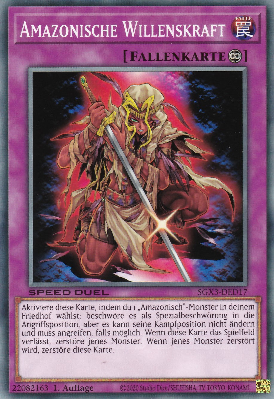 Amazonische Willenskraft - SGX3-DED17 - Common - 1. Auflage - Deutsch - Speed Duel GX: Duelists of Shadows