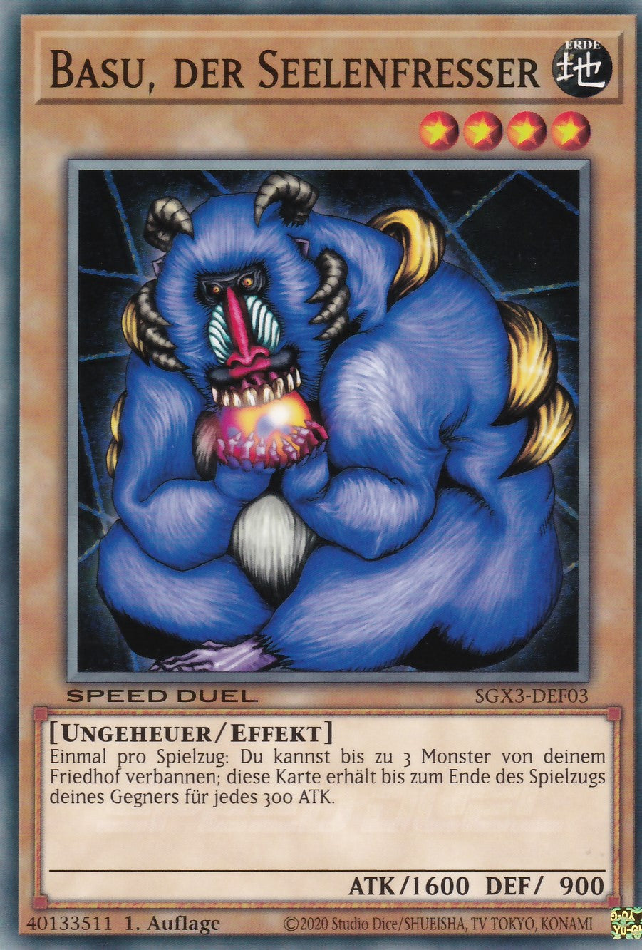 Basu, der Seelenfresser - SGX3-DEF03 - Common - 1. Auflage - Deutsch - Speed Duel GX: Duelists of Shadows