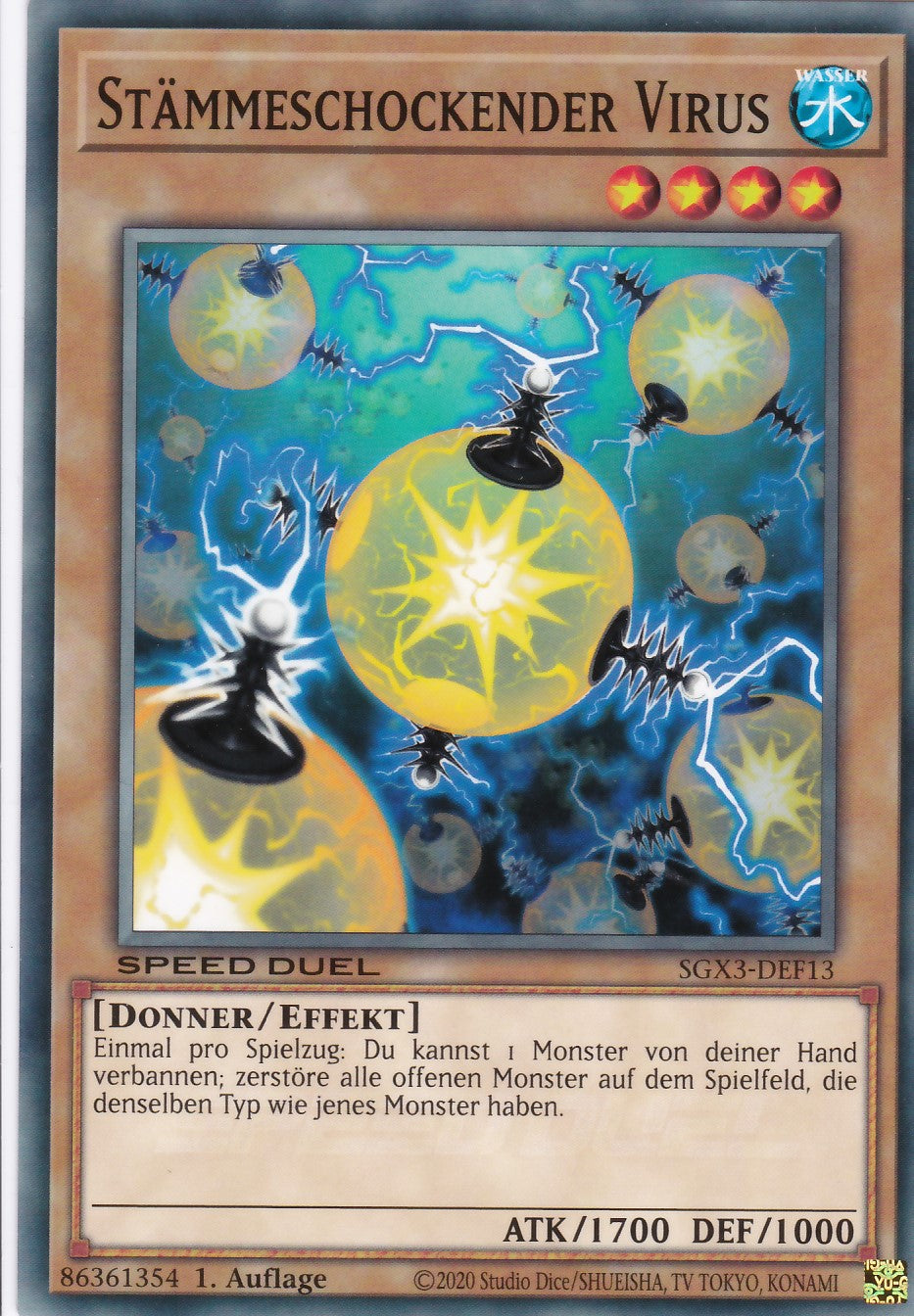 Stämmeschockender Virus - SGX3-DEF13 - Common - 1. Auflage - Deutsch - Speed Duel GX: Duelists of Shadows