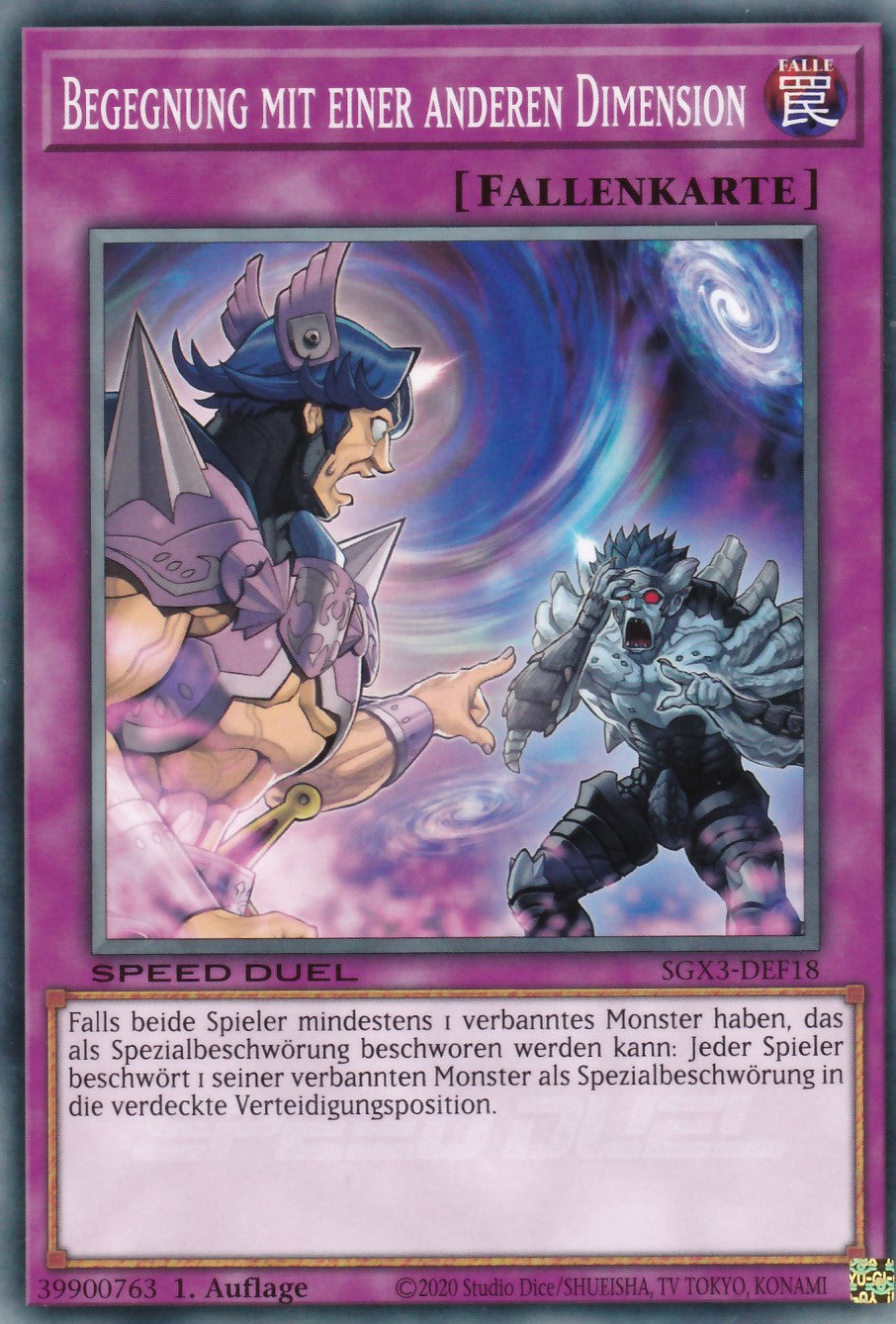 Begegnung mit einer anderen Dimension - SGX3-DEF18 - Common - 1. Auflage - Deutsch - Speed Duel GX: Duelists of Shadows