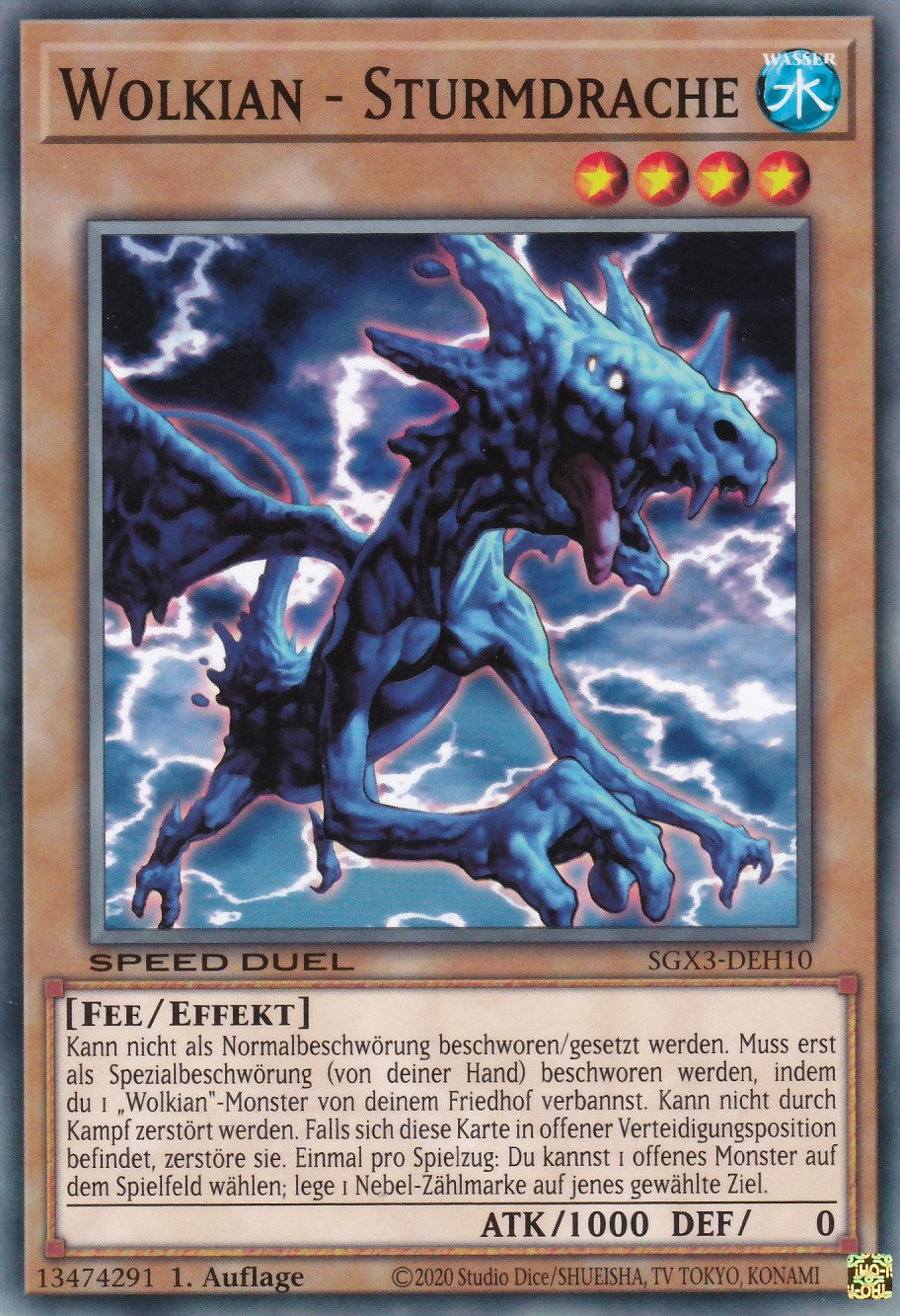 Wolkian - Sturmdrache - SGX3-DEH10 - Common - 1. Auflage - Deutsch - Speed Duel GX: Duelists of Shadows