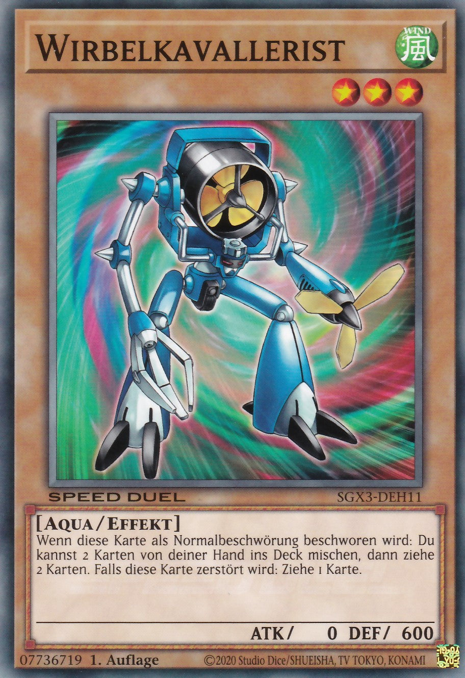 Wirbelkavallerist - SGX3-DEH11 - Common - 1. Auflage - Deutsch - Speed Duel GX: Duelists of Shadows
