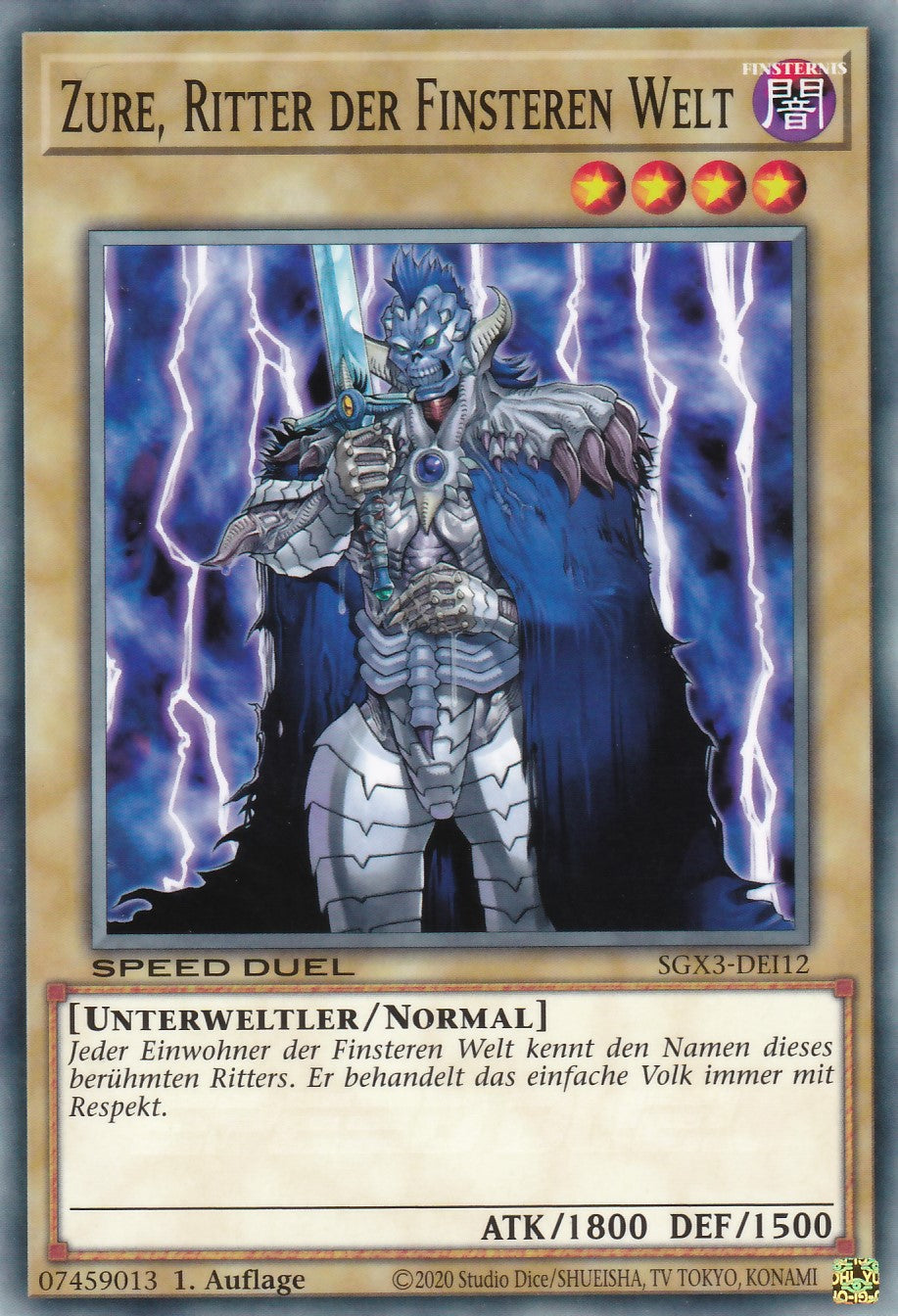 Zure, Ritter der Finsteren Welt - SGX3-DEI12 - Common - 1. Auflage - Deutsch - Speed Duel GX: Duelists of Shadows