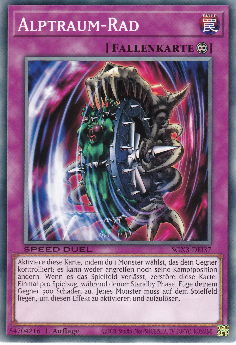 Alptraum-Rad - SGX3-DEI37 - Common - 1. Auflage - Deutsch - Speed Duel GX: Duelists of Shadows