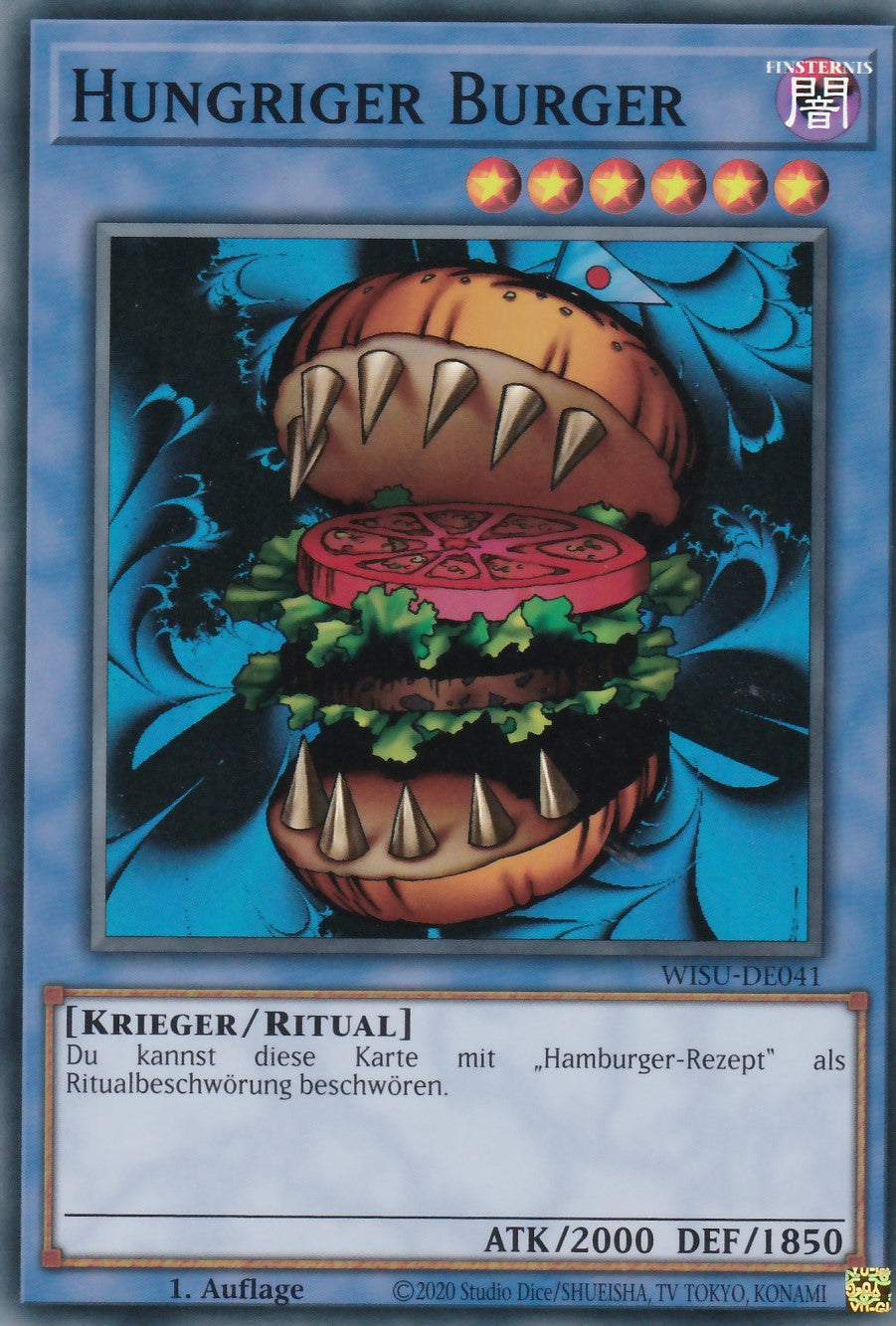 WISU-DE041 - Hungriger Burger - Super Rare - Deutsch -1. Auflage Near Mint - Einzelkarte aus Wild Survivors