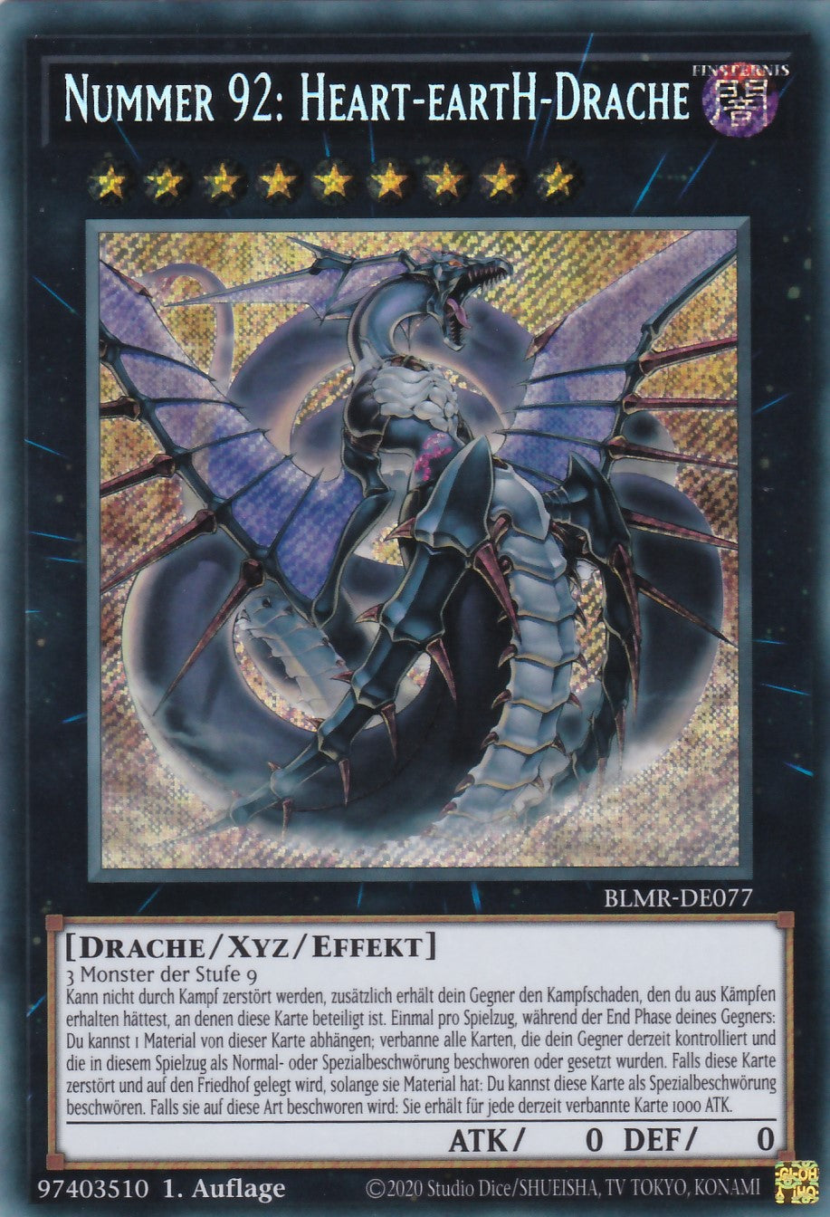 BLMR-DE077 - Nummer 92: Heart-Earth-Drache - Secret Rare - Deutsch - Battles of Legend Monstrous Revenge