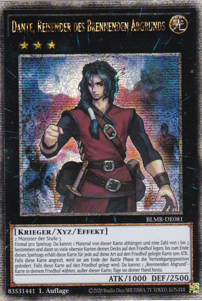 BLMR-DE081 - Dante, Reisender des Brennenden Abgrunds - Quarter Century Secret Rare - Deutsch - Battles of Legend Monstrous Revenge