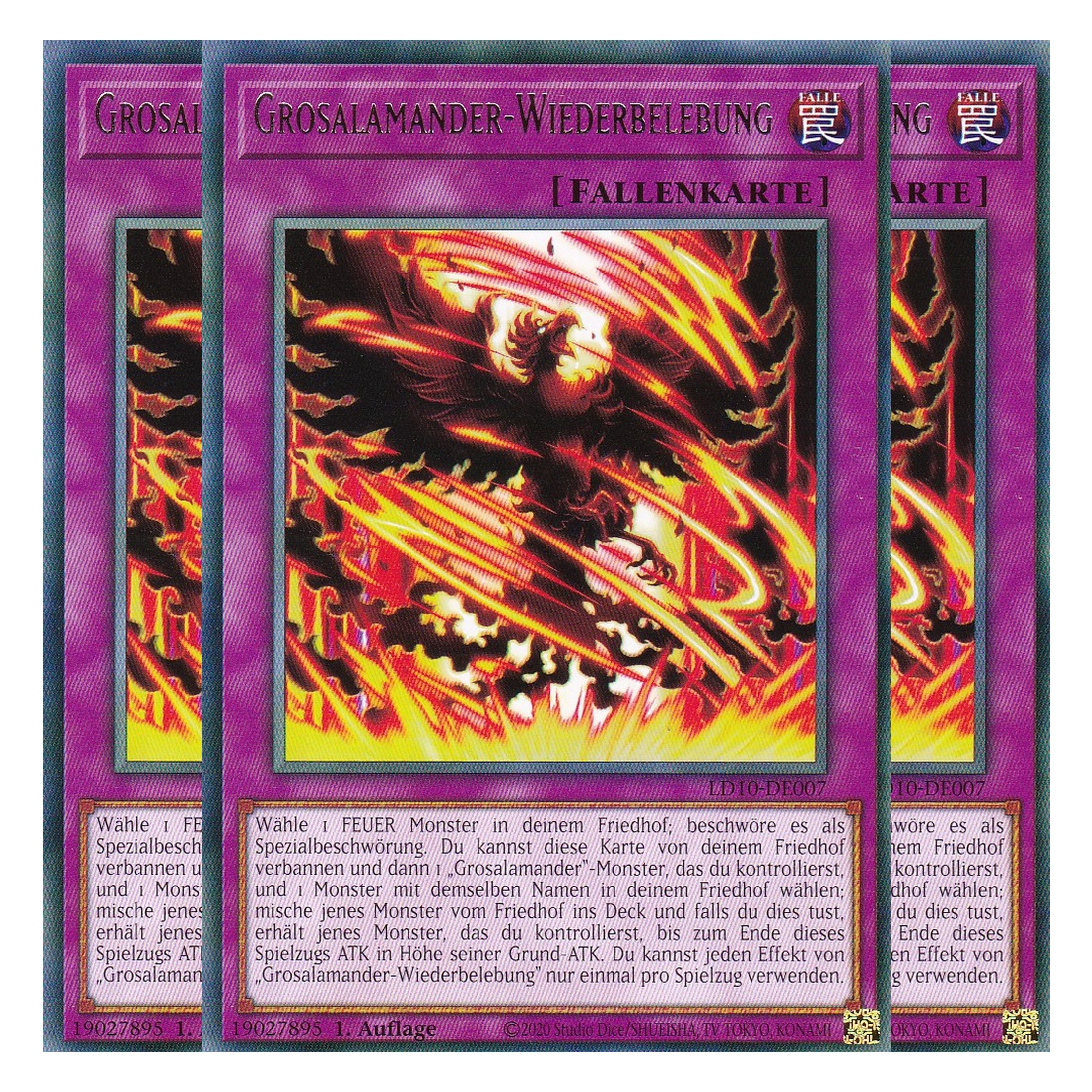 Grosalamander-Wiederbelebung - LD10-DE007 - Rare - Deutsch - 1. Auflage - Legendary Duelists: Soulburning Volcano - Playset (3 Kopien)