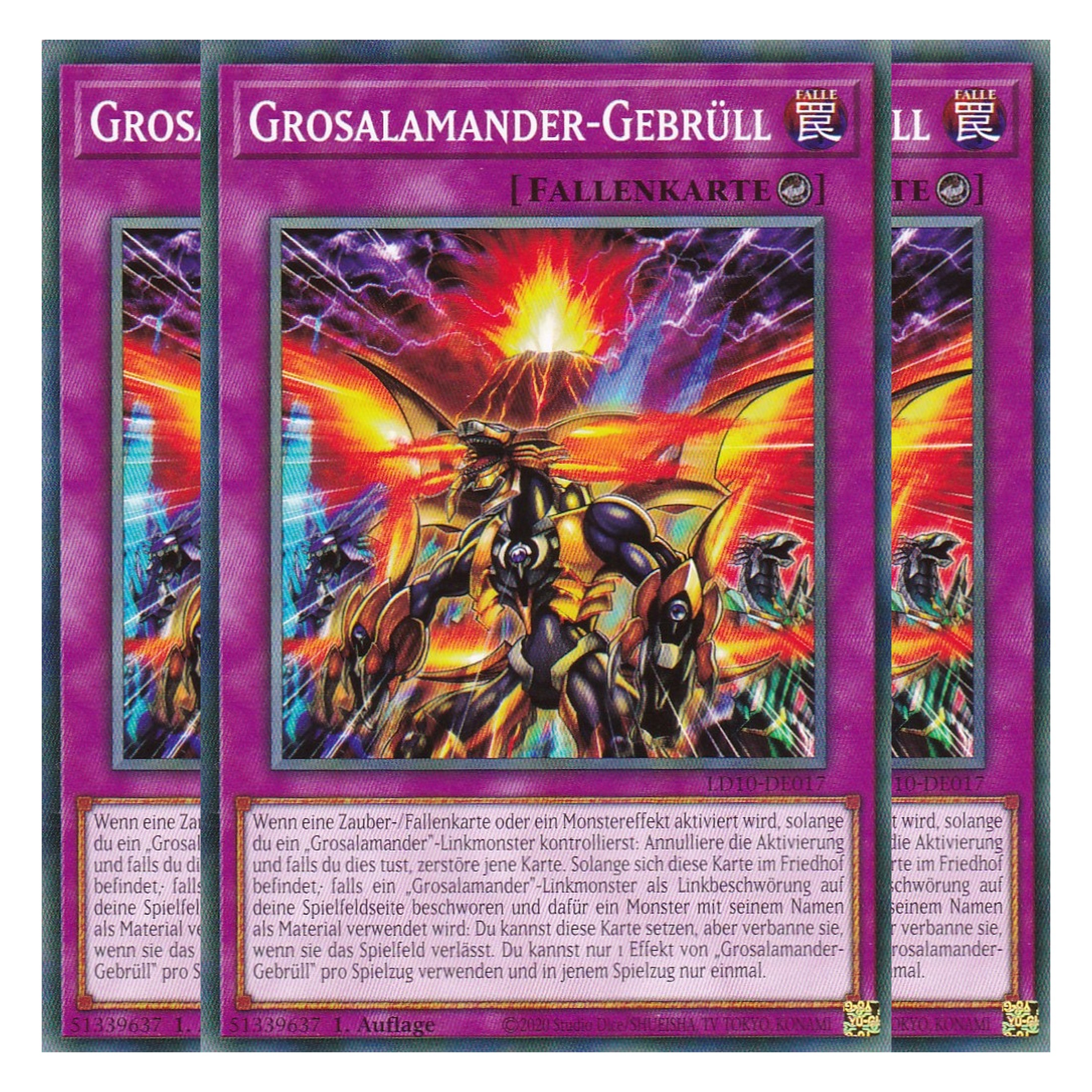 Grosalamander-Gebrüll - LD10-DE017 - Common - Deutsch - 1. Auflage - Legendary Duelists: Soulburning Volcano - Playset (3 Kopien)