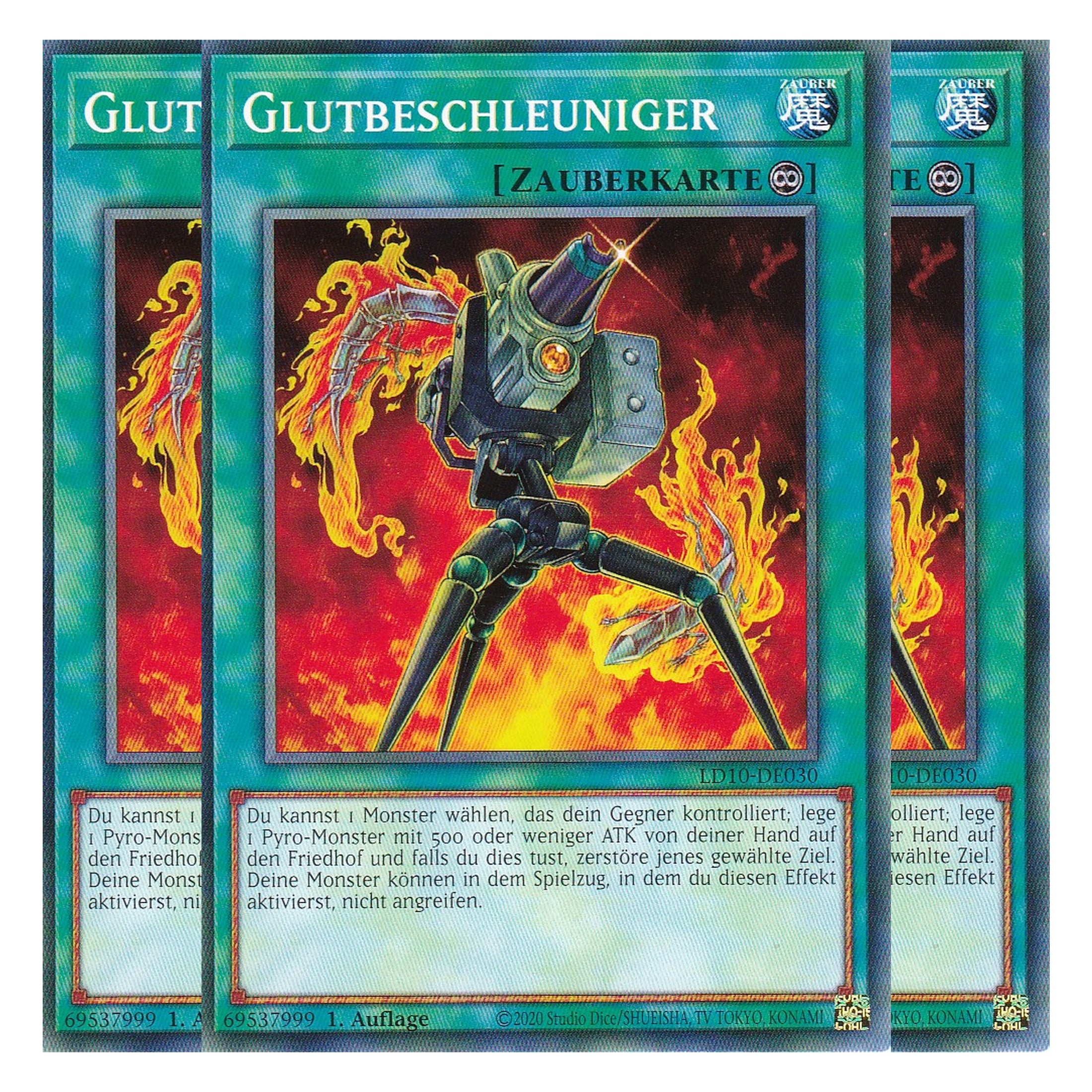 Glutbeschleuniger - LD10-DE030 - Common - Deutsch - 1. Auflage - Legendary Duelists: Soulburning Volcano - Playset (3 Kopien)