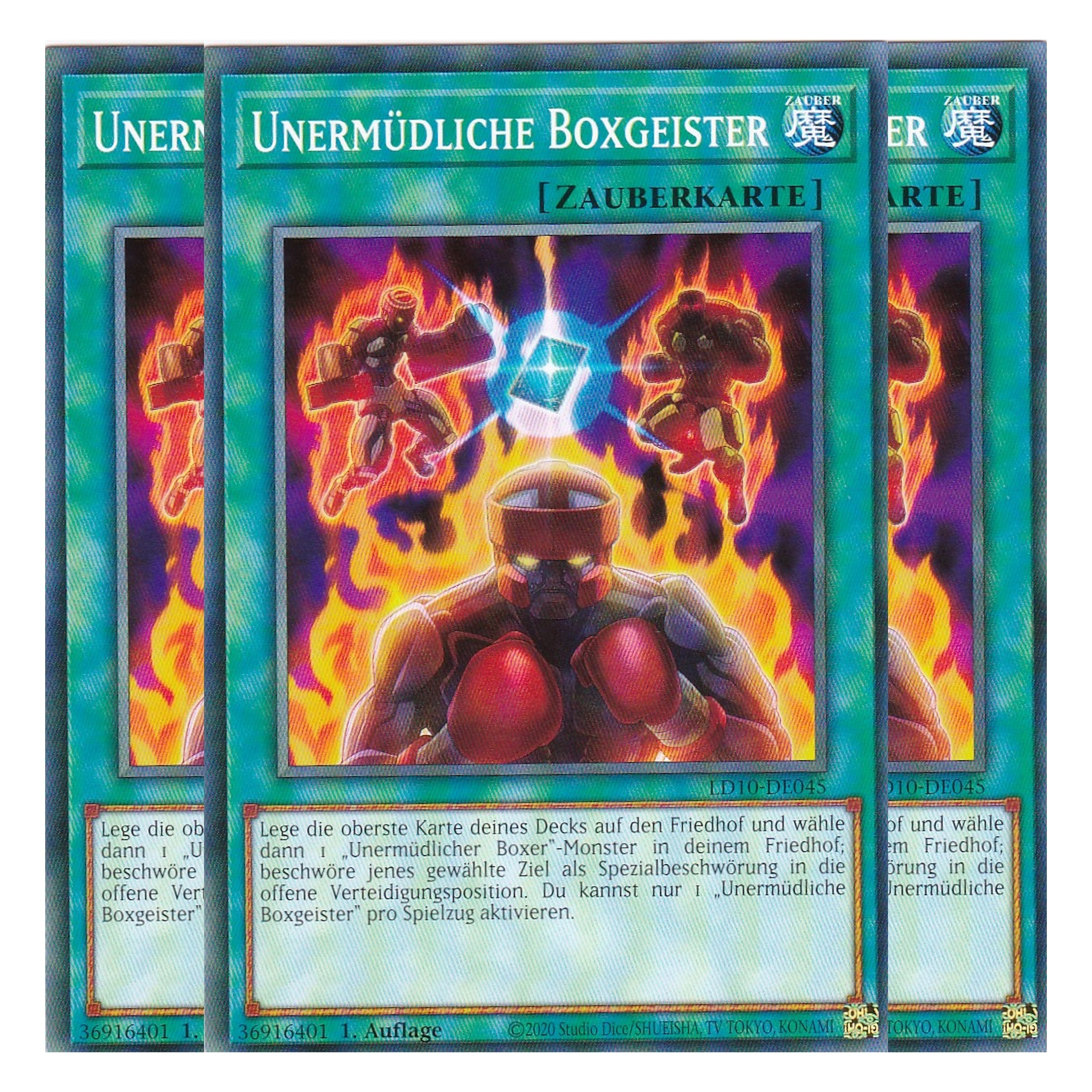 Unermüdliche Boxgeister - LD10-DE045 - Common - Deutsch - 1. Auflage - Legendary Duelists: Soulburning Volcano - Playset (3 Kopien)