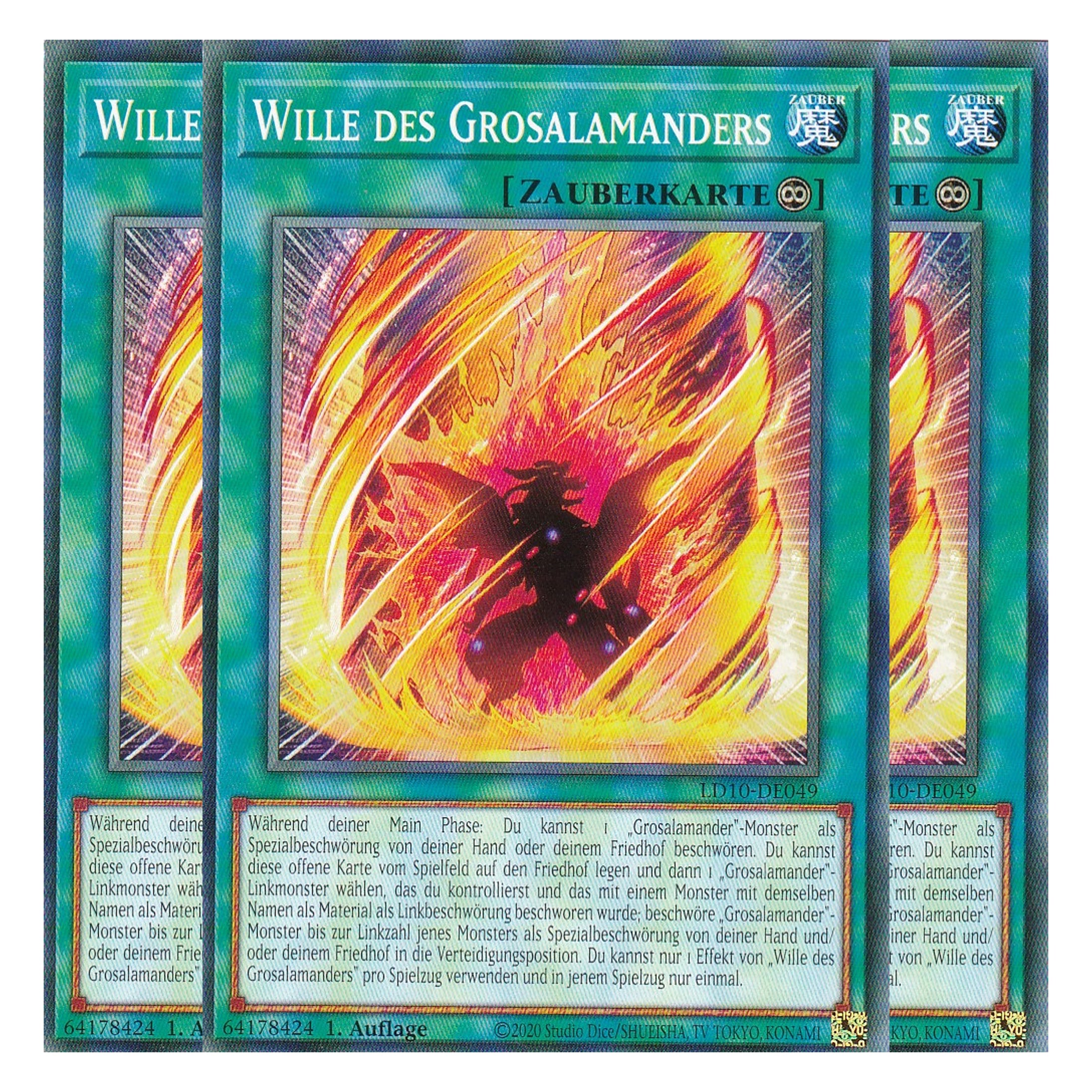 Wille des Grosalamanders - LD10-DE049 - Common - Deutsch - 1. Auflage - Legendary Duelists: Soulburning Volcano - Playset (3 Kopien)