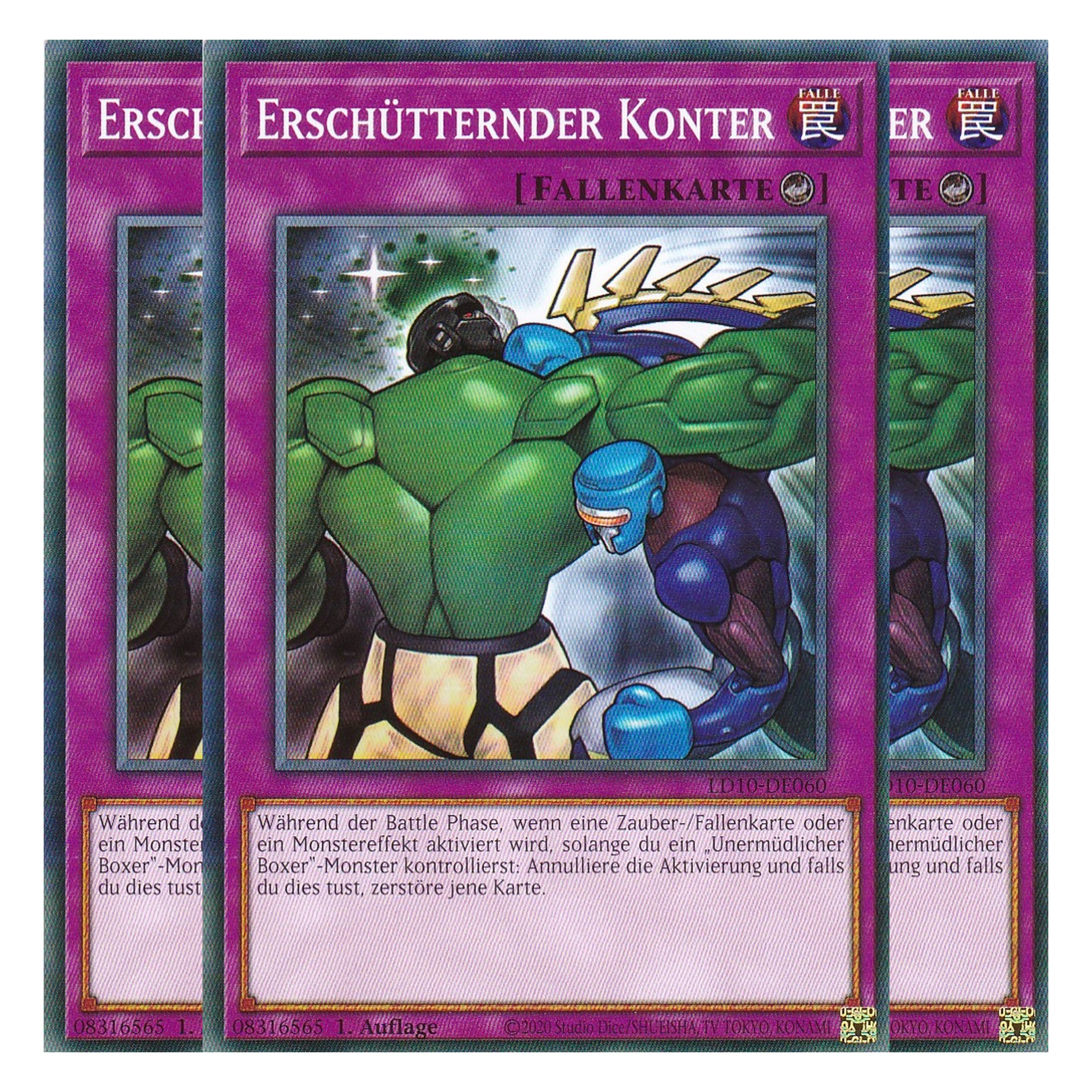 Erschütternder Konter - LD10-DE060 - Common - Deutsch - 1. Auflage - Legendary Duelists: Soulburning Volcano - Playset (3 Kopien)