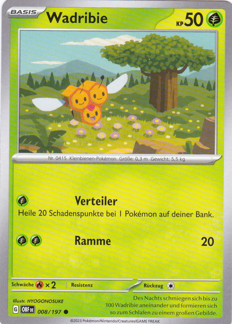 Wadribie - OBF 008 / 197 - Common - Karmesin & Purpur - Obsidianflammen  - Pokemon