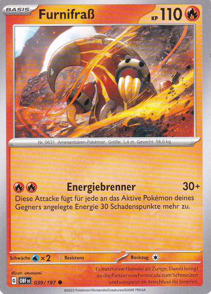 Furnifraß - OBF 039 / 197 - Common - Karmesin & Purpur - Obsidianflammen  - Pokemon