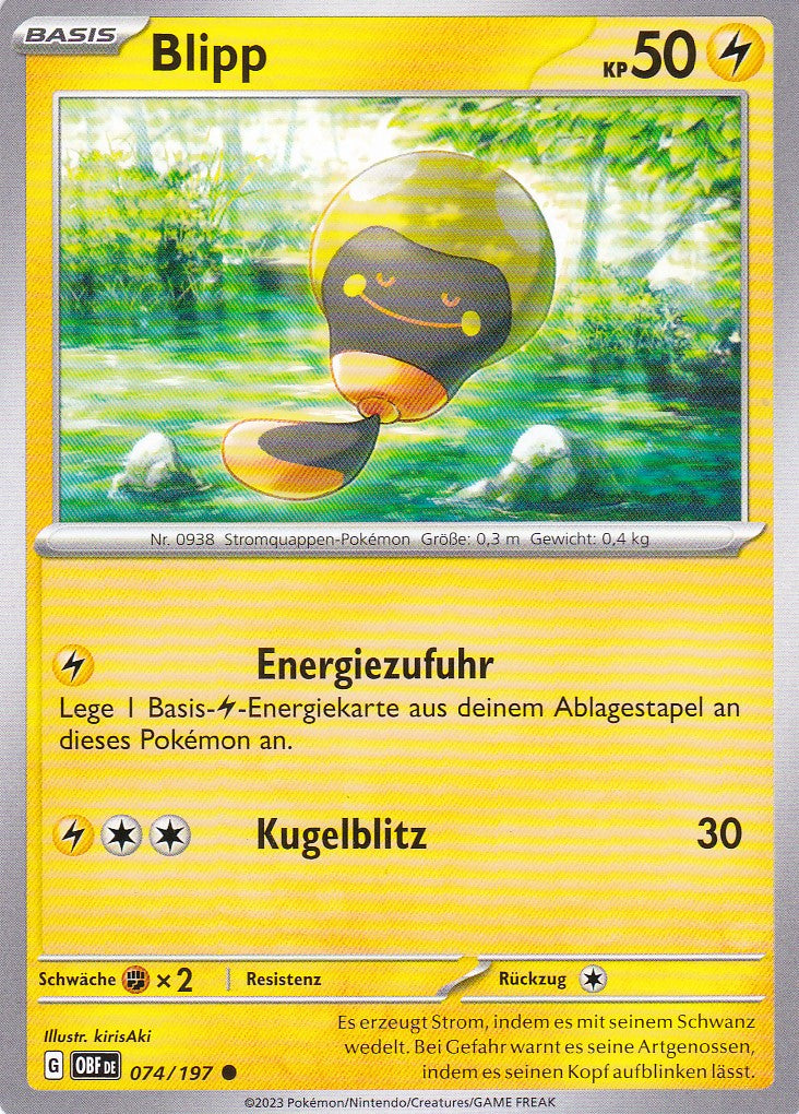 Blipp - OBF 074 / 197 - Common - Karmesin & Purpur - Obsidianflammen  - Pokemon