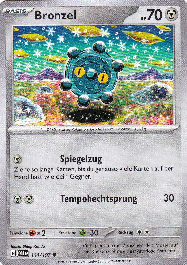 Bronzel - OBF 144 / 197 - Common - Karmesin & Purpur - Obsidianflammen  - Pokemon