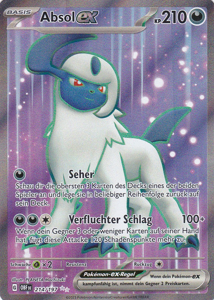 Absol ex - OBF 214 / 197 - Ultra Rare - Karmesin & Purpur - Obsidianflammen  - Pokemon