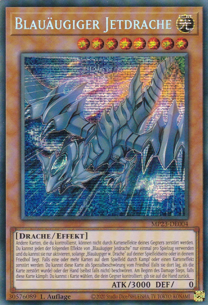 Blauäugiger Jetdrache - MP23-DE004 - Secret Rare - 1. Auflage - Deutsch - 25th Anniversary Tin: Dueling Heroes