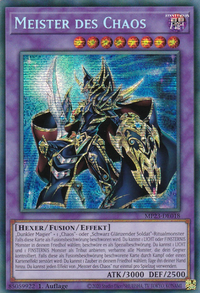 Meister des Chaos - MP23-DE018 - Secret Rare - 1. Auflage - Deutsch - 25th Anniversary Tin: Dueling Heroes