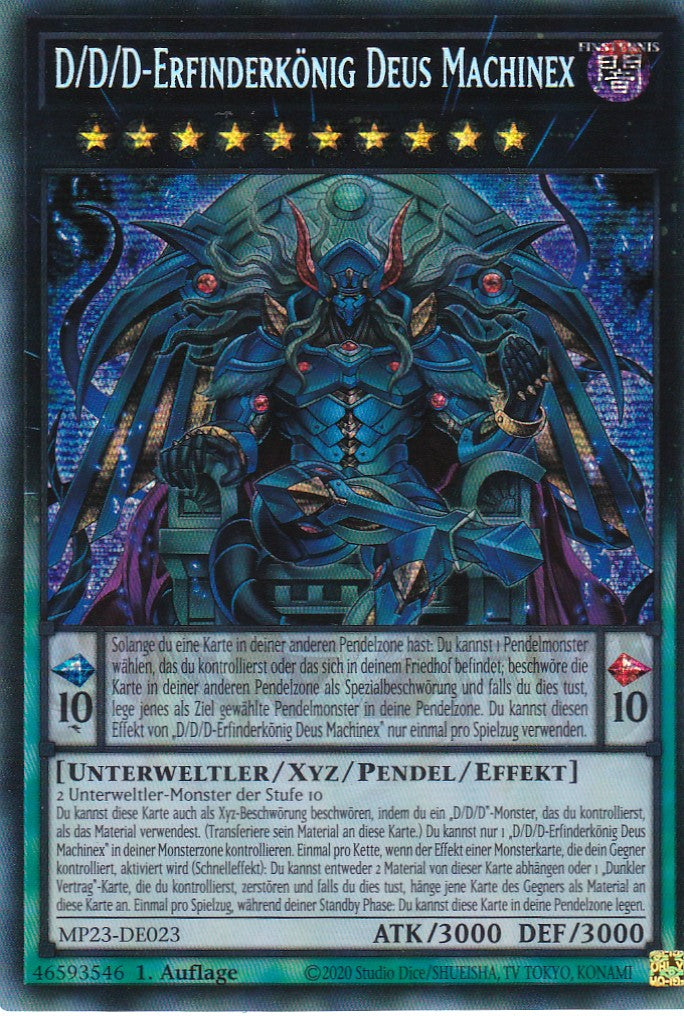 D/D/D-Erfinderkönig Deus Machinex - MP23-DE023 - Secret Rare - 1. Auflage - Deutsch - 25th Anniversary Tin: Dueling Heroes