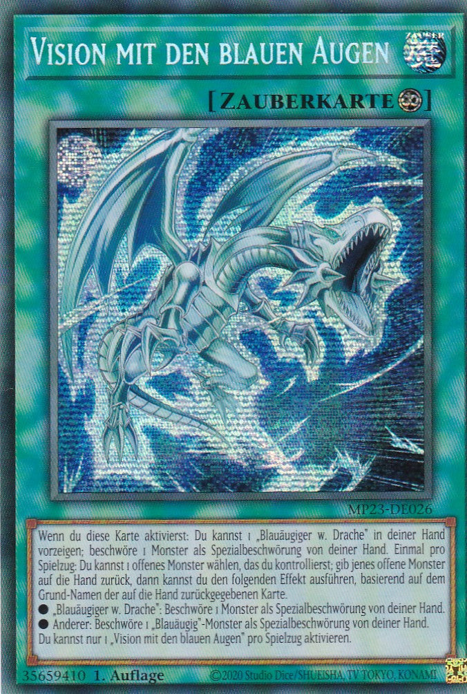 Vision mit den blauen Augen - MP23-DE026 - Secret Rare - 1. Auflage - Deutsch - 25th Anniversary Tin: Dueling Heroes