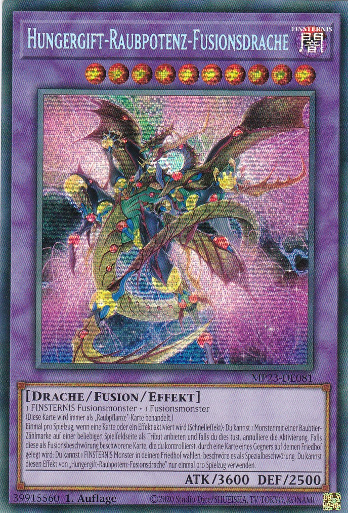 Hungergift-Raubpotenz-Fusionsdrache - MP23-DE081 - Secret Rare - 1. Auflage - Deutsch - 25th Anniversary Tin: Dueling Heroes