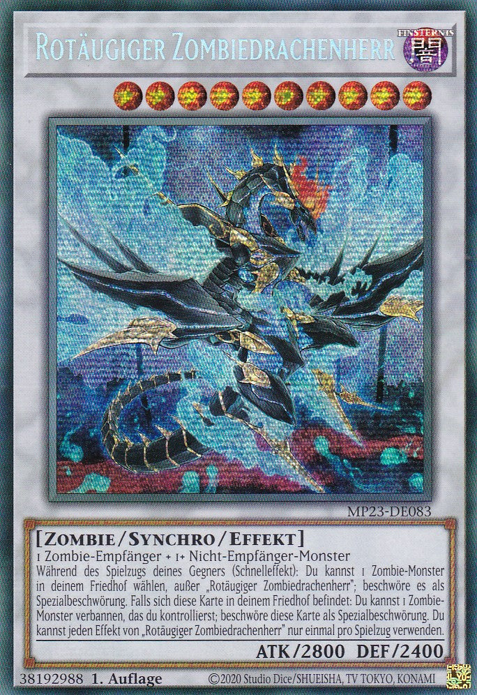 Rotäugiger Zombiedrachenherr - MP23-DE083 - Secret Rare - 1. Auflage - Deutsch - 25th Anniversary Tin: Dueling Heroes