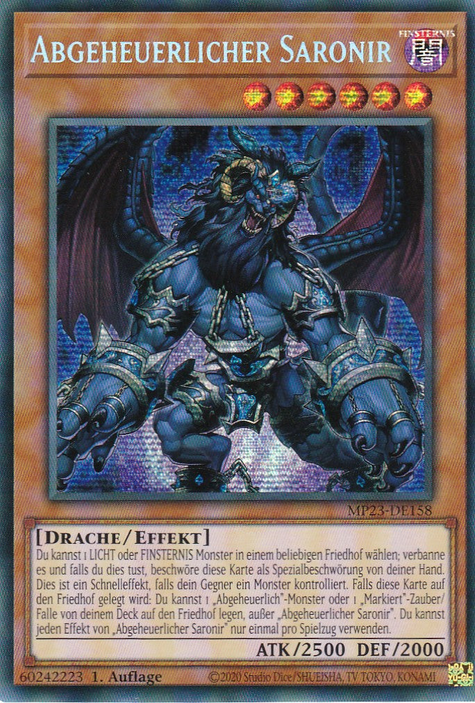 Abgeheuerlicher Saronir - MP23-DE158 - Secret Rare - 1. Auflage - Deutsch - 25th Anniversary Tin: Dueling Heroes