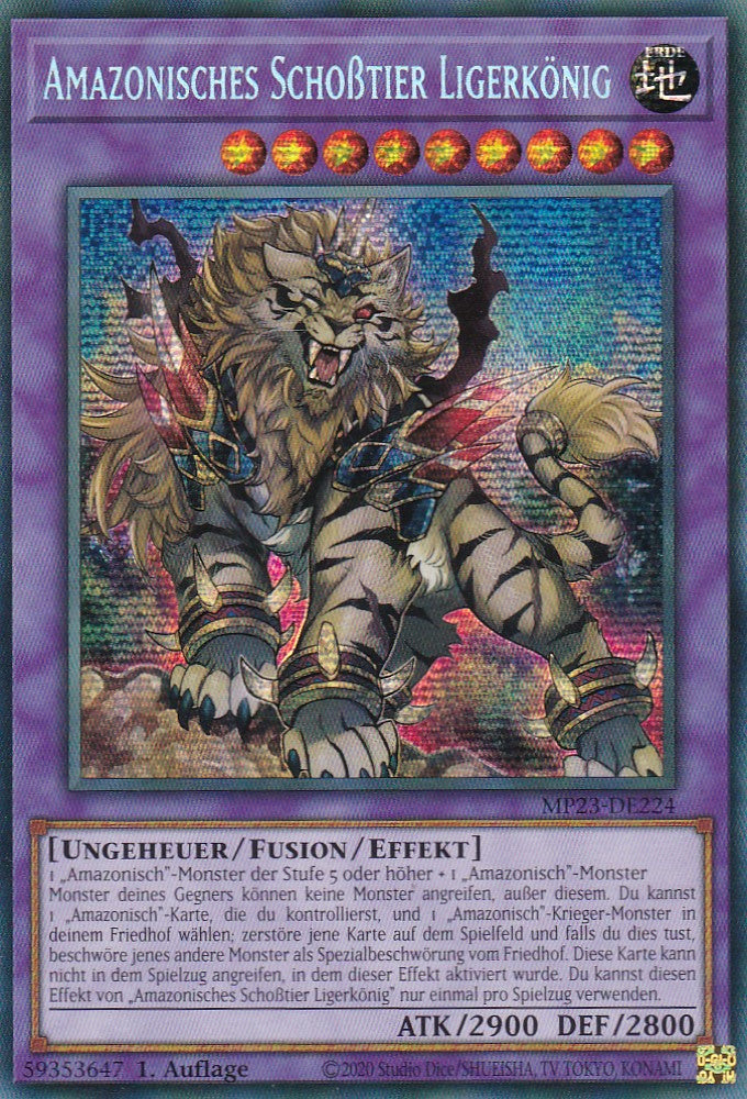 Amazonisches Schoßtier Ligerkönig - MP23-DE224 - Secret Rare - 1. Auflage - Deutsch - 25th Anniversary Tin: Dueling Heroes