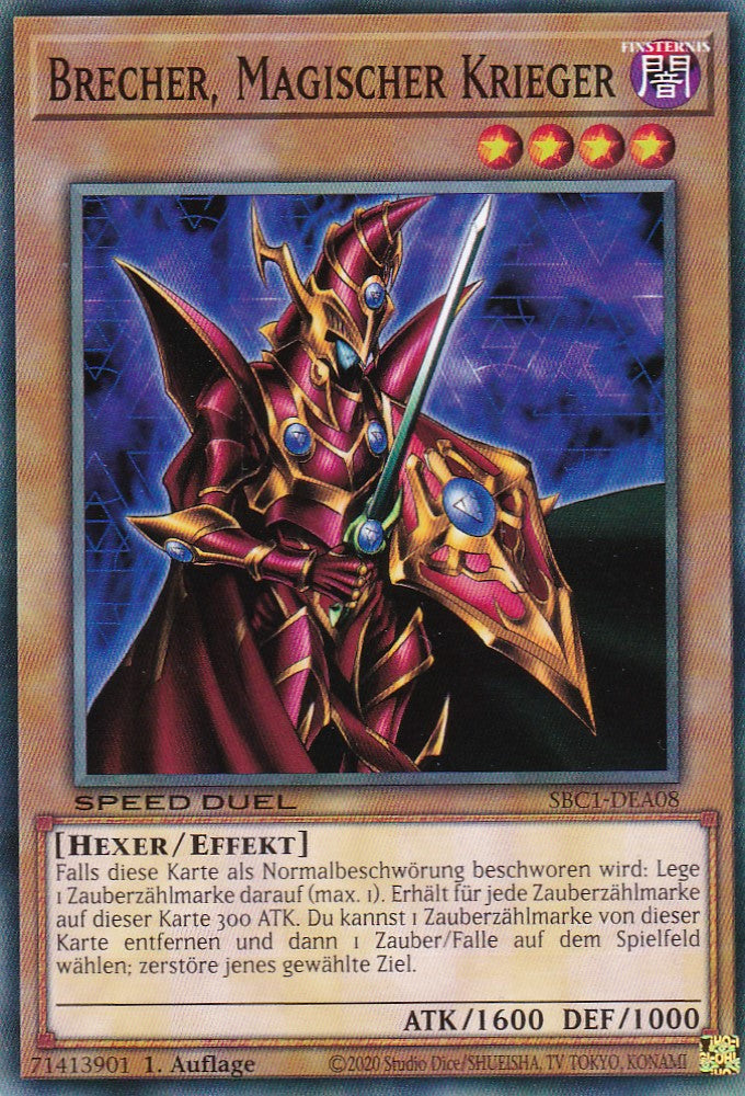 Brecher, Magischer Krieger - SBC1-DEA08 - Common - 1. Auflage - Deutsch - Speed Duel: Streets of Battle City