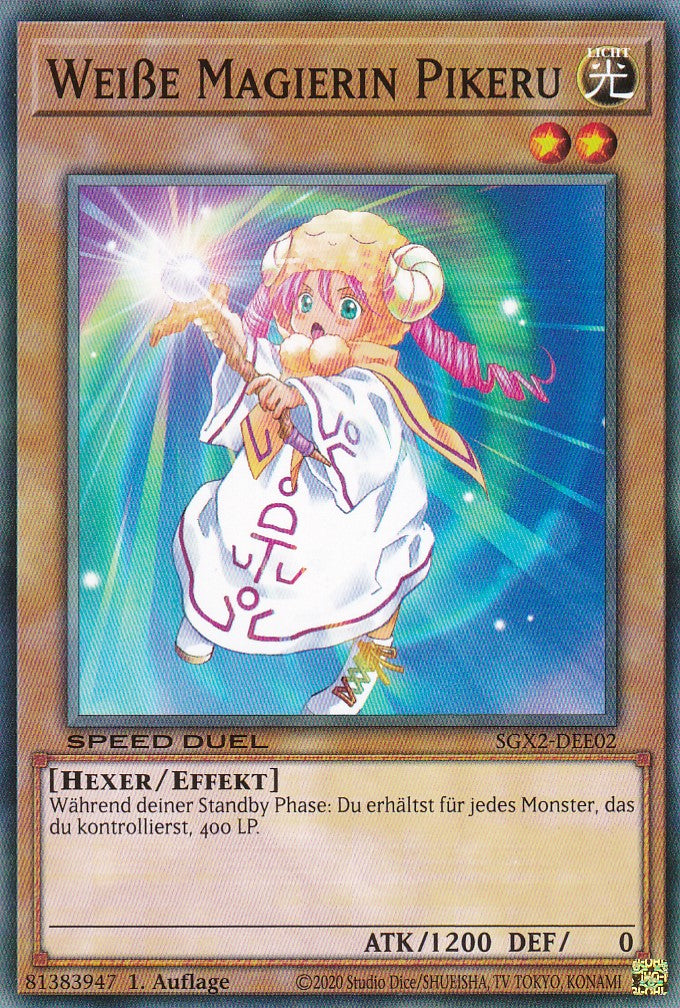 Weiße Magierin Pikeru - SGX2-DEE02 - Common - Deutsch - 1. Auflage - Speed Duel GX: Midterm Paradox