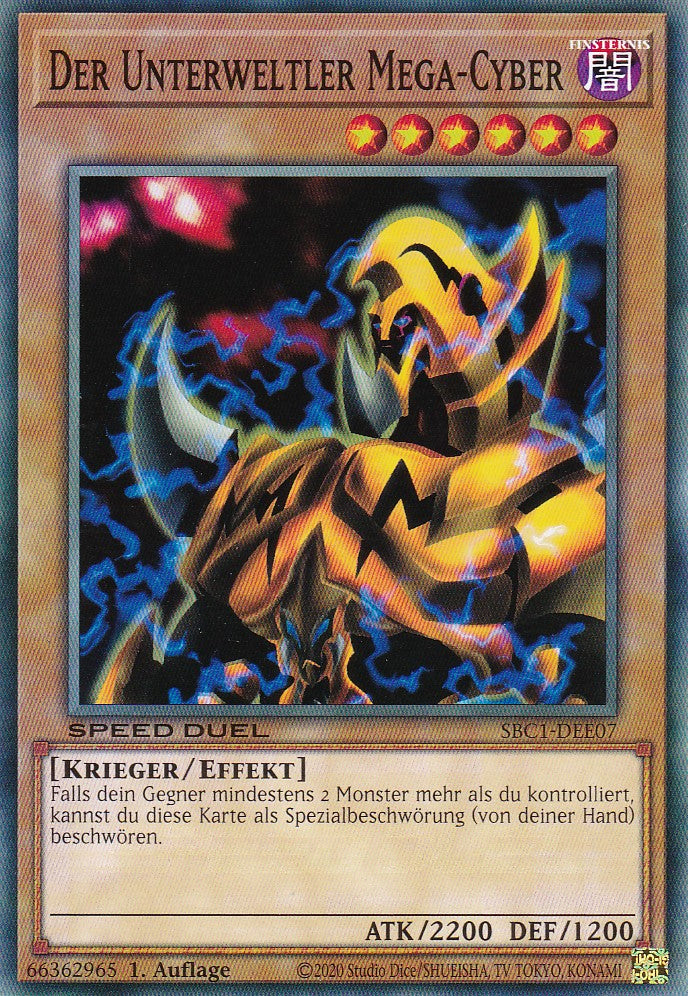 Der Unterweltler Mega-Cyber - SBC1-DEE07 - Common - 1. Auflage - Deutsch - Speed Duel: Streets of Battle City