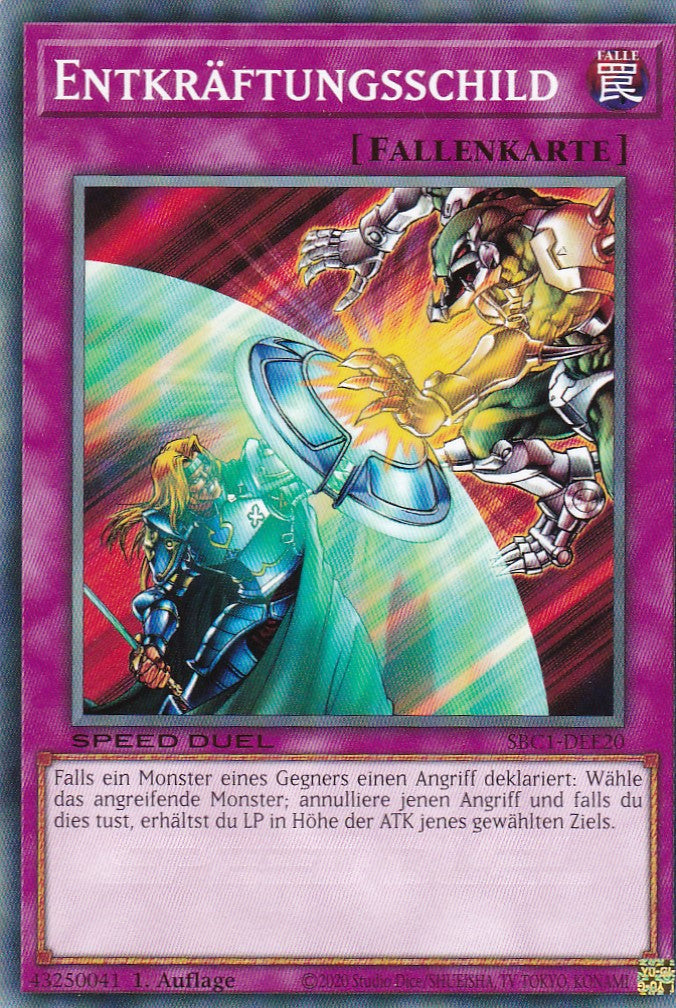 Entkräftungsschild - SBC1-DEE20 - Common - 1. Auflage - Deutsch - Speed Duel: Streets of Battle City