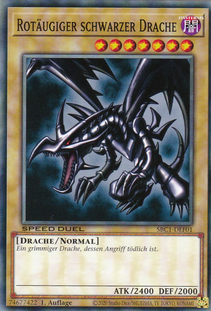 Rotäugiger schwarzer Drache - SBC1-DEF01 - Common - 1. Auflage - Deutsch - Speed Duel: Streets of Battle City