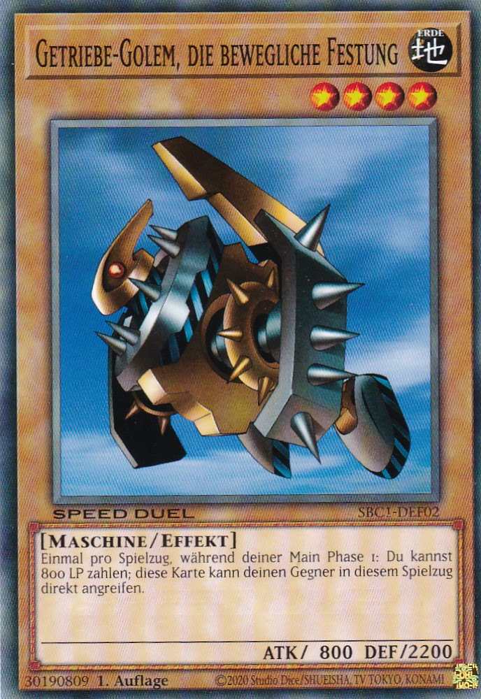 Getriebe-Golem, Die Bewegliche Festung - SBC1-DEF02 - Common - 1. Auflage - Deutsch - Speed Duel: Streets of Battle City