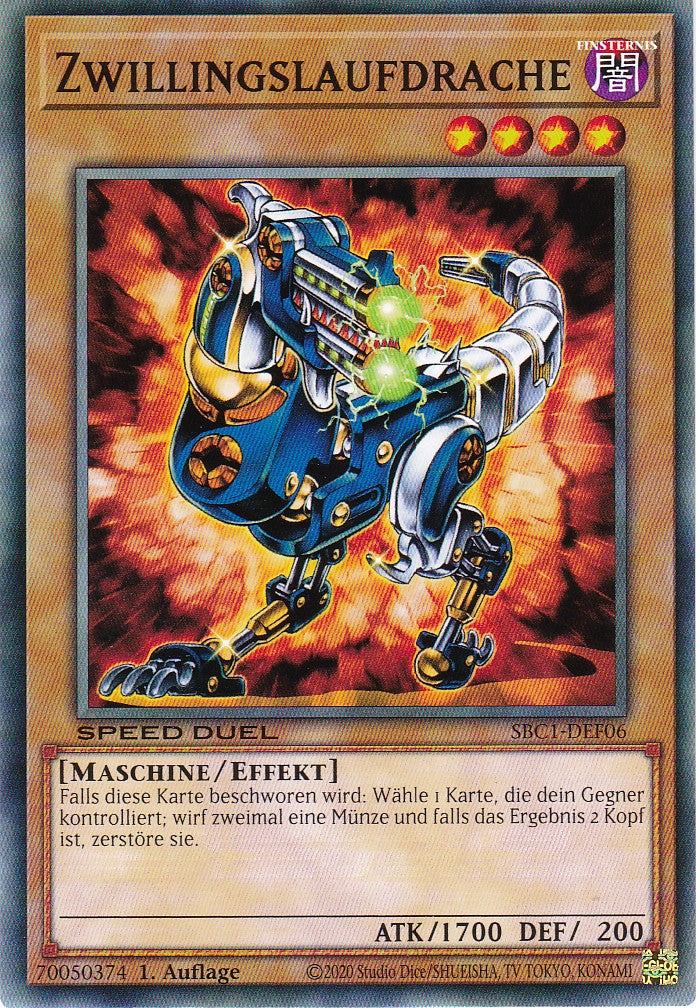 Zwillingslaufdrache - SBC1-DEF06 - Common - 1. Auflage - Deutsch - Speed Duel: Streets of Battle City