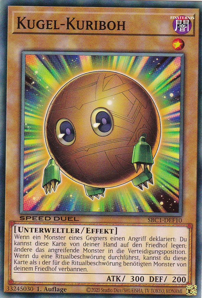 Kugel-Kuriboh - SBC1-DEF10 - Common - 1. Auflage - Deutsch - Speed Duel: Streets of Battle City