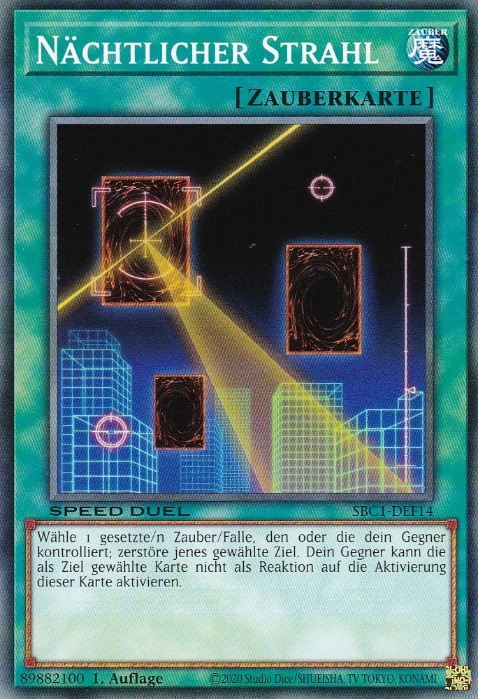 Nächtlicher Strahl - SBC1-DEF14 - Common - 1. Auflage - Deutsch - Speed Duel: Streets of Battle City
