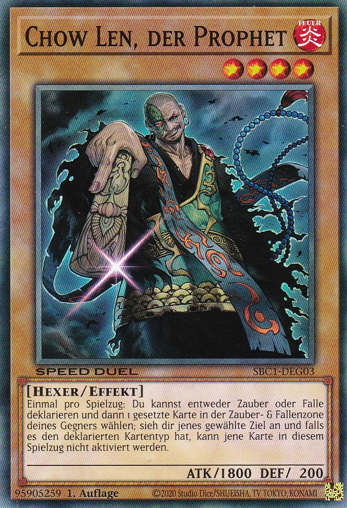 Chow Len, der Prophet - SBC1-DEG03 - Common - 1. Auflage - Deutsch - Speed Duel: Streets of Battle City