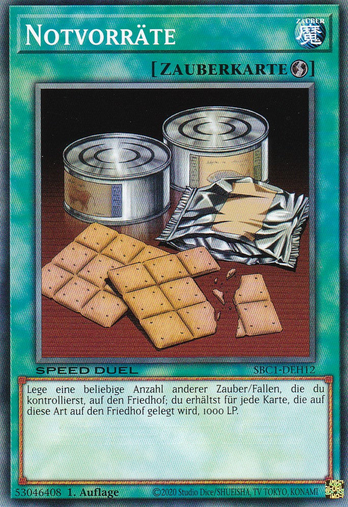 Notvorräte - SBC1-DEH12 - Common - 1. Auflage - Deutsch - Speed Duel: Streets of Battle City