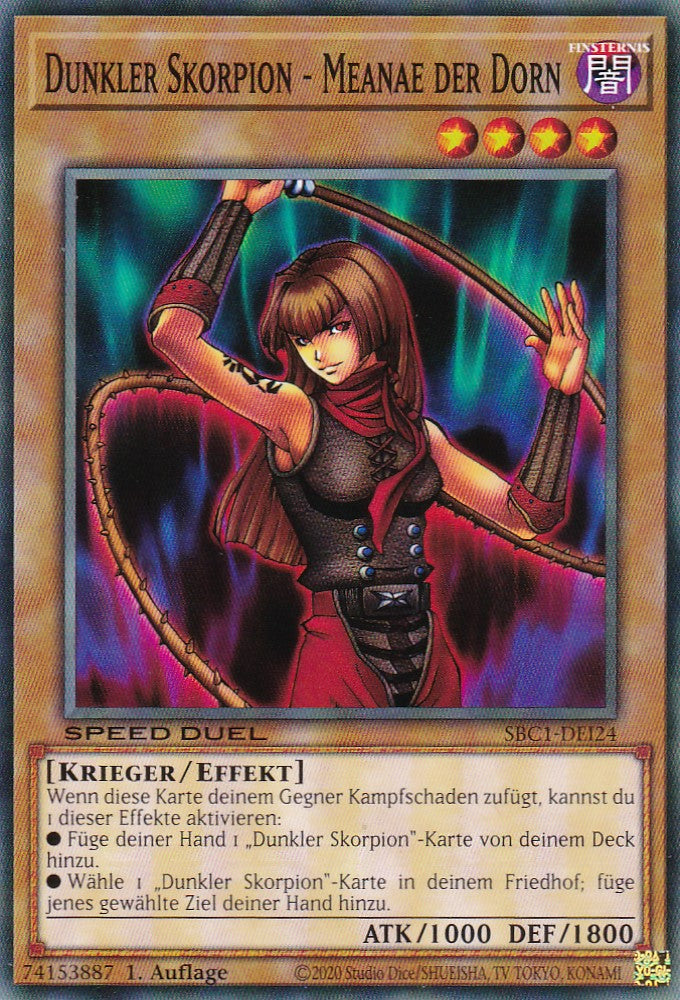 Dunkler Skorpion - Meanae der Dorn - SBC1-DEI24 - Common - 1. Auflage - Deutsch - Speed Duel: Streets of Battle City