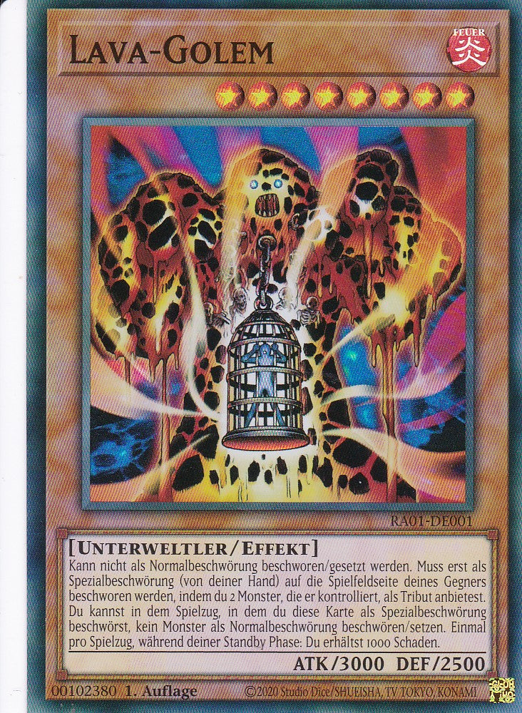 Lava-Golem - RA01-DE001 - Super Rare - 1. Auflage - Deutsch - Einzelkarten aus: 25th Anniversary Rarity Collection