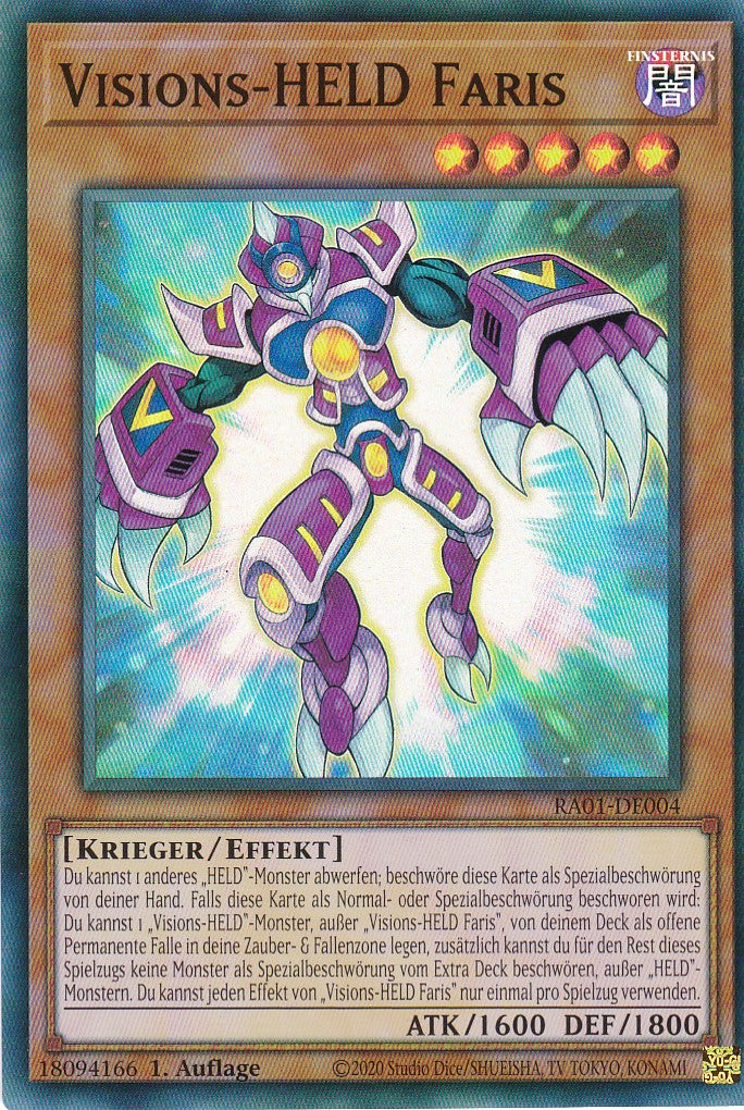 Visions-HELD Faris - RA01-DE004 - Super Rare - 1. Auflage - Deutsch - Einzelkarten aus: 25th Anniversary Rarity Collection